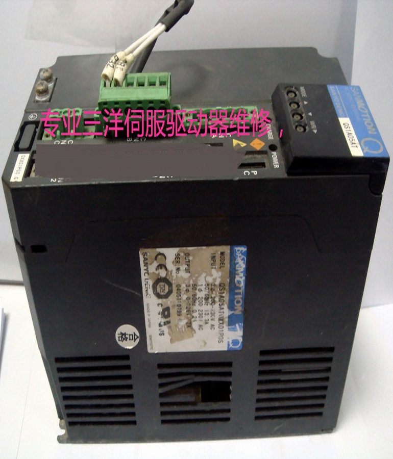 山东  烟台SANYO DENKI山洋伺服驱动器QS1A05AT0XX01P0S报AL62故障维修